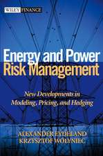 Energy & Power Risk Management – New Developments in Modeling, Pricing & Hedging