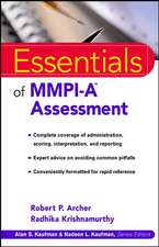 Essentials of MMPI–A Assessment