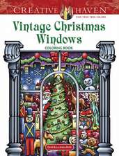 Creative Haven Vintage Christmas Windows Coloring Book