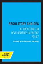 Regulatory Choices – A Perspective on Developments in Energy Policy