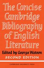 The Concise Cambridge Bibliography of English Literature, 600–1950