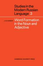 Word Formation in the Noun and Adjective