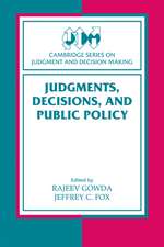 Judgments, Decisions, and Public Policy