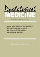 Noise, Noise Sensitivity and Psychiatric Disorder: Epidemiological and Psychophysiological Studies