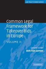 Common Legal Framework for Takeover Bids in Europe