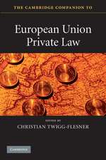 The Cambridge Companion to European Union Private Law