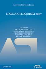 Logic Colloquium 2007