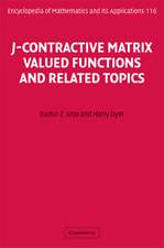 J-Contractive Matrix Valued Functions and Related Topics