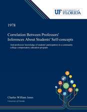 Correlation Between Professors' Inferences About Students' Self-concepts