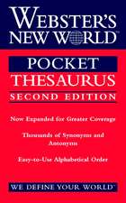 Webster's New World Pocket Thesaurus, Second Edition