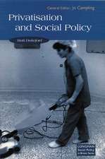 Social Policy and Privatisation