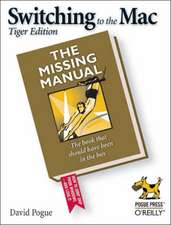 Switching to the Mac: The Missing Manual, Tiger Edition