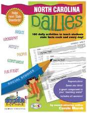 North Carolina Dailies: 180 Daily Activities for Kids