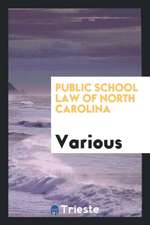 Public School Law of North Carolina