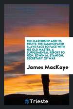 The Mastership and Its Fruits: The Emancipated Slave Face to Face with His Old Master. a Supplemental Report to Hon. Edwin M. Stanton, Secretary of W