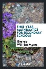 First-Year Mathematics for Secondary Schools