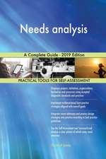 Needs analysis A Complete Guide - 2019 Edition