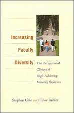 Increasing Faculty Diversity – The Occupational Choices of High–Achieving Minority Students