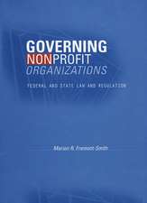 Governing Nonprofit Organizations – Federal and State Law and Regulation