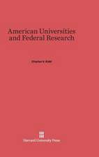 American Universities and Federal Research