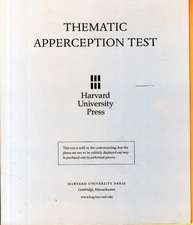 Thematic Apperception Test (20 Page Manual– 30 Pict on Cards –Blank Card in Folder)