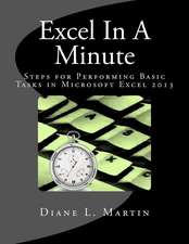 Excel in a Minute