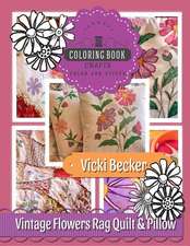 Vintage Flowers Rag Quilt & Pillow