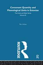 Consonant Quantity and Phonological Units in Estonian