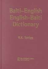 Balti-English / English-Balti Dictionary