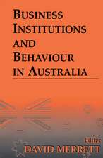 Business Institutions and Behaviour in Australia