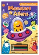 Activity Stencil Books - Monsters & Aliens