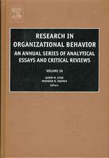 Research in Organizational Behavior: An Annual Series of Analytical Essays and Critical Reviews