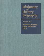 Dictionary of Literary Biography: Vol. 200 American Women Prose Writers To1820