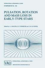 Pulsation, Rotation and Mass Loss in Early-Type Stars: Proceedings of the 162nd Symposium of the International Astronomical Union, Held in Antibes-Juan-Les-Pins, France, October 5–8, 1993