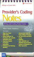 Provider's Coding Notes