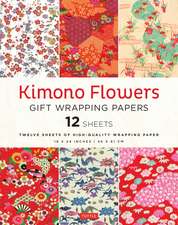 Kimono Flowers Gift Wrapping Papers - 12 sheets