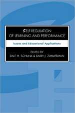 Self-regulation of Learning and Performance: Issues and Educational Applications