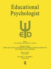 Using Qualitative Methods To Enrich Understandings of Self-regulated Learning: A Special Issue of educational Psychologist