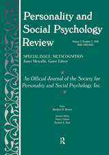 Metacognition: A Special Issue of personality and Social Psychology Review