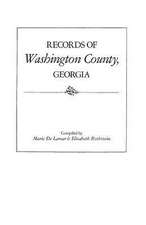 Records of Washington County, Georgia