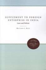 Supplement to Foreign Enterprise in India: Laws and Policies