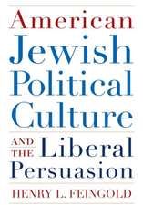 American Jewish Political Culture and the Liberal Persuasion