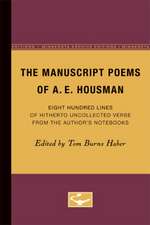 The Manuscript Poems of A.E. Housman