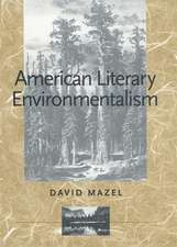 American Literary Environmentalism