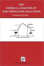 The Chemical Analysis of Electroplating Solutions