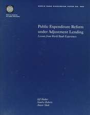 Public Expenditure Reform Under Adjustment Lending: Lessons from World Bank Experience