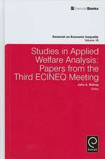 Studies in Applied Welfare Analysis – Papers from the Third ECINEQ Meeting