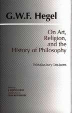 On Art, Religion, and the History of Philosophy: Introductory Lectures