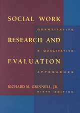 SOCIAL WORK RESEARCH AND EVALUATION