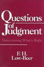 Questions of Judgment